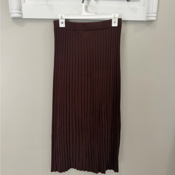 A New Day Size XL Brown Ribbed Midi Skirt - Picture 5 of 5